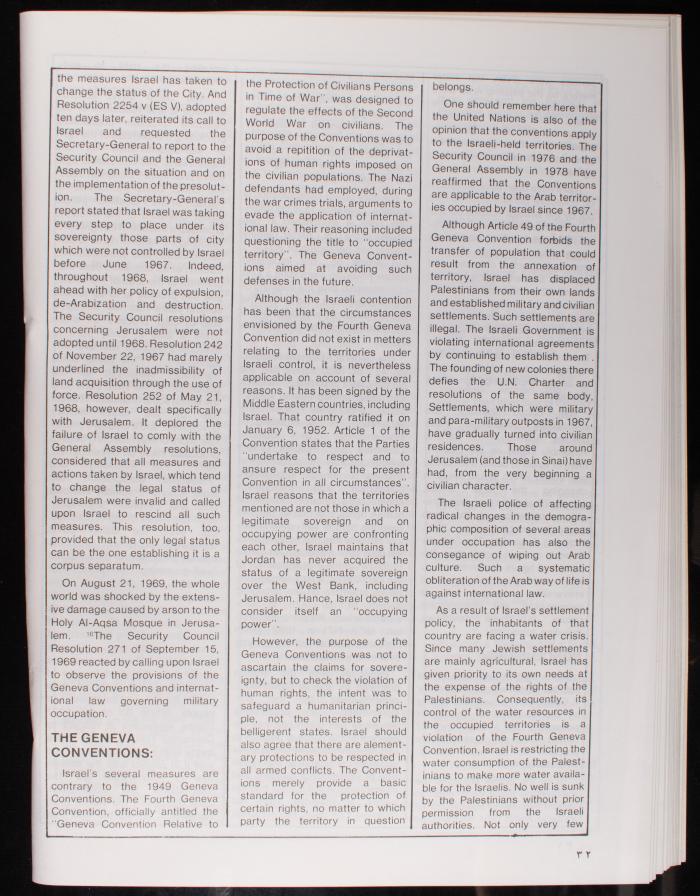 Issue 100 of al-Quds Newsletter, the Royal Committee for Jerusalem Affairs, June 1982