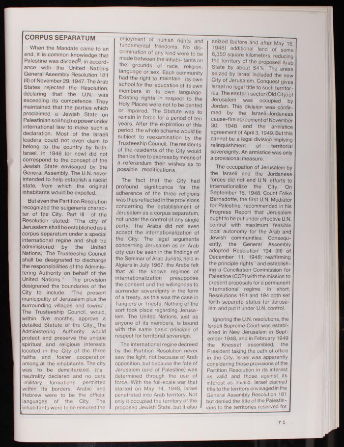 Issue 100 of al-Quds Newsletter, the Royal Committee for Jerusalem Affairs, June 1982