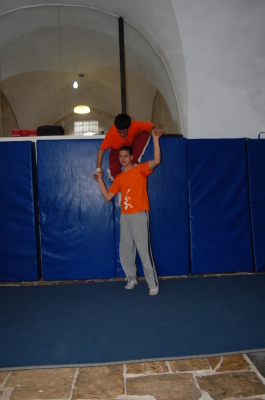 A Glimpse of Training Held by the Palestinian Circus School in Far'a Palestinian Refugee 
