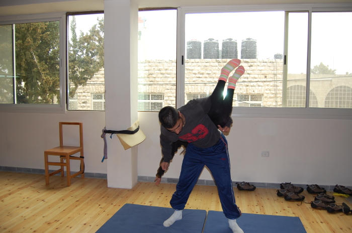 A Glimpse of Training Held by the Palestinian Circus School in Far'a Palestinian Refugee 
