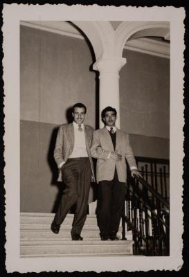 Emil Costandi and Walid Bibi at AUB, Beirut, 1953