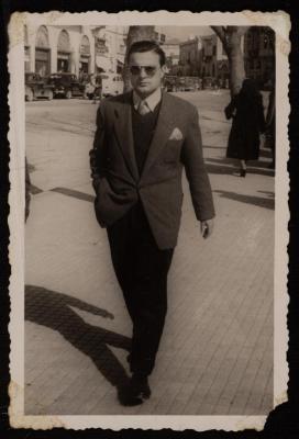 Elias Ghandour at Place de Martyrs, Beirut, 1950