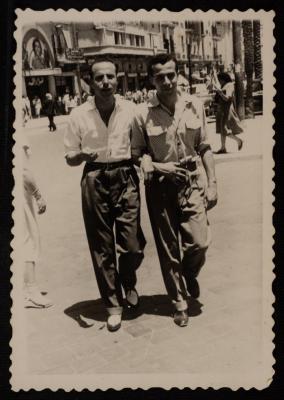 Emil Costandi and His Friend Ilyas, Beirut, 1951