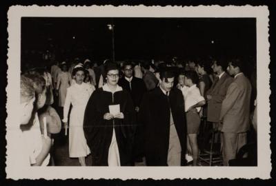 تخرج اميل قسطندي من الجامعة الأمريكية، بيروت، حزيران 1954 