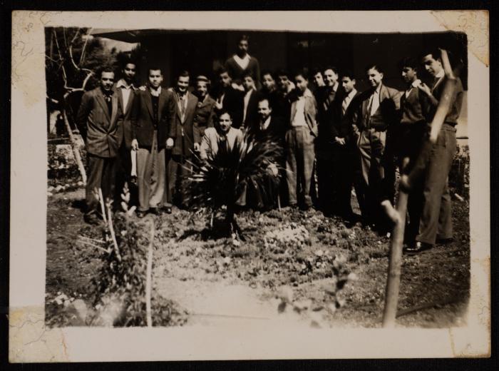 Graduates of the 4th Commercial Secondary Class at al-Amiriya School, Yafa, 8 March 1948