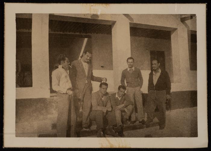 A Group Photograph in front of a Convenience Store, Qatar, 1949