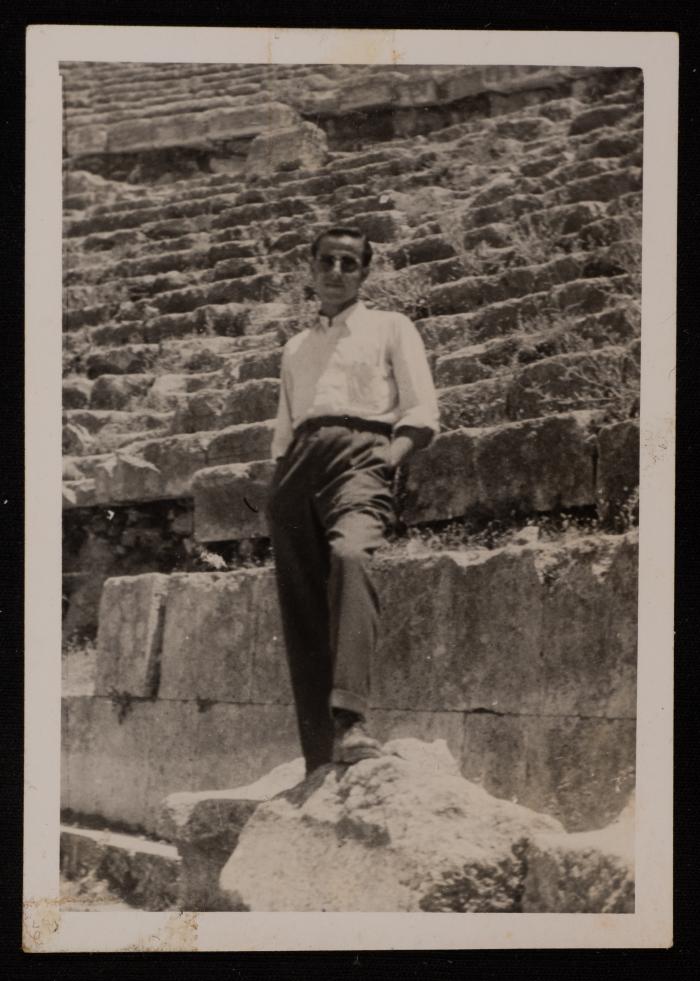 Elias Khoury at the Roman Theater of Amman, 1950