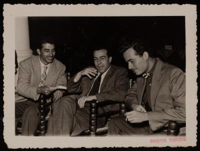 Walid Bibi, Emil Costandi and Shafic el-Hout, Beirut, 1952-1953