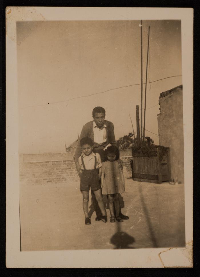 Emil Costandi with Young Mary and Munir, Egypt, 11 April 1947