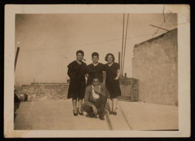 Emil Costandi with His Cousins, Egypt, 11 April 1947