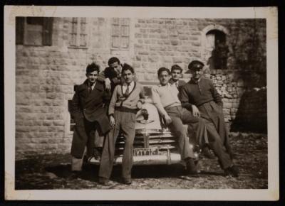 Emil Costandi and Sammy Nakadi with Friends, Lebanon, 1949