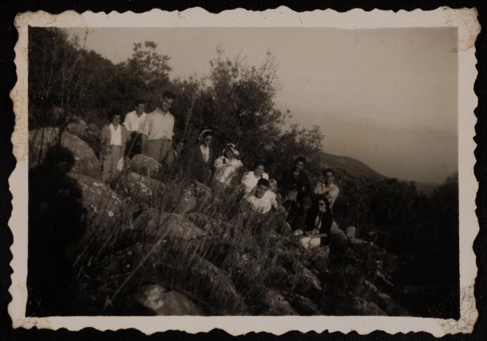 Emil Costandi's Friends at the Village of Abaye, Lebanon, 1948