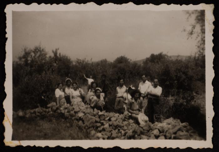 A Group Photograph of Emil Costandi's Family and Friends, Lebanon, 1948