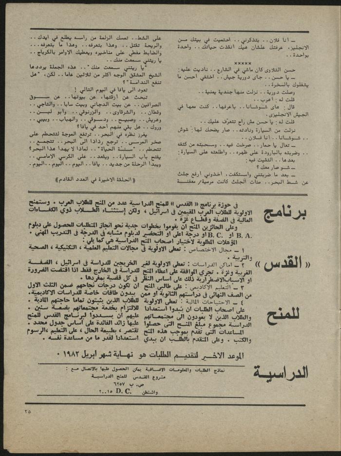 Issues 1 and 2 of al-Jadeed Magazine, January- February 1982
