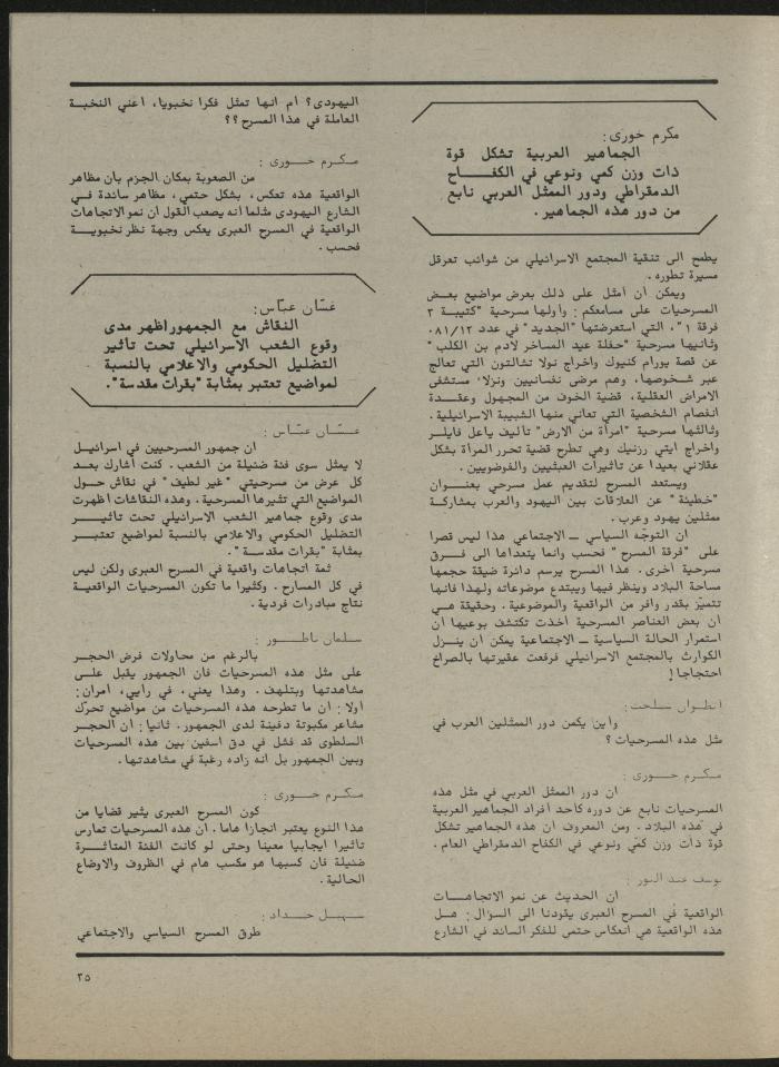 Issues 1 and 2 of al-Jadeed Magazine, January- February 1982