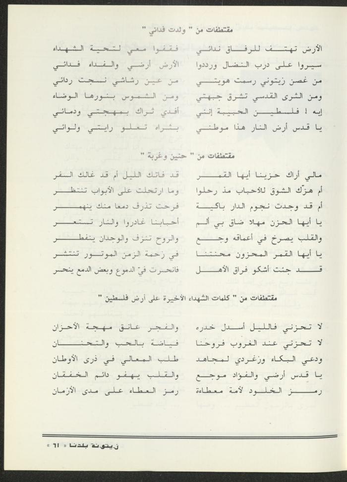العدد الثاني من مجلة زيتونة بلدنا، تموز 1992