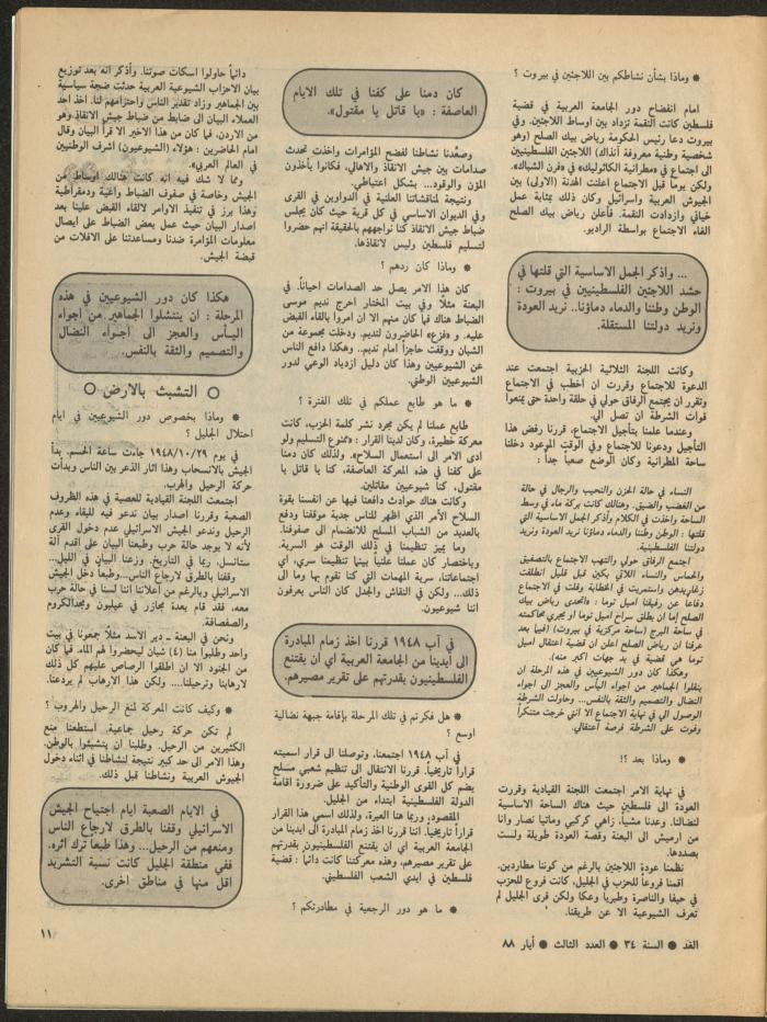 Issue 3 of al-Ghad Magazine, May 1988
