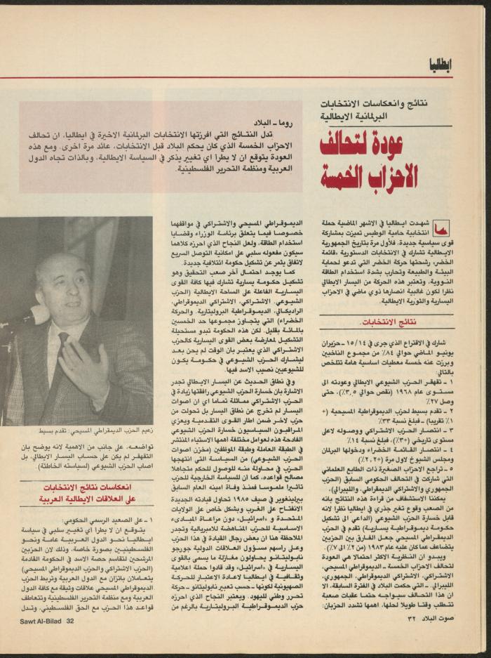 Issue 132 of Sawt al-Bilad Magazine, July 1987