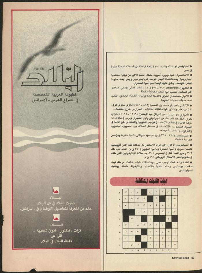 Issue 132 of Sawt al-Bilad Magazine, July 1987