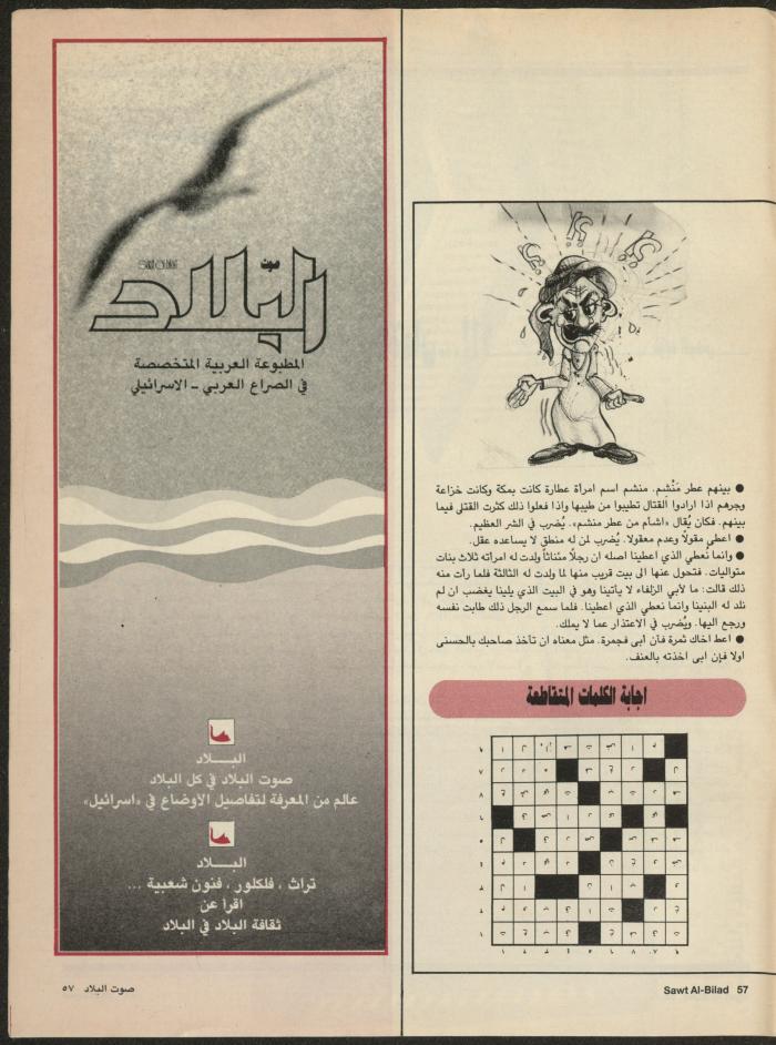 Issue 135 of Sawt al-Bilad Magazine, 1- 8 September 1987