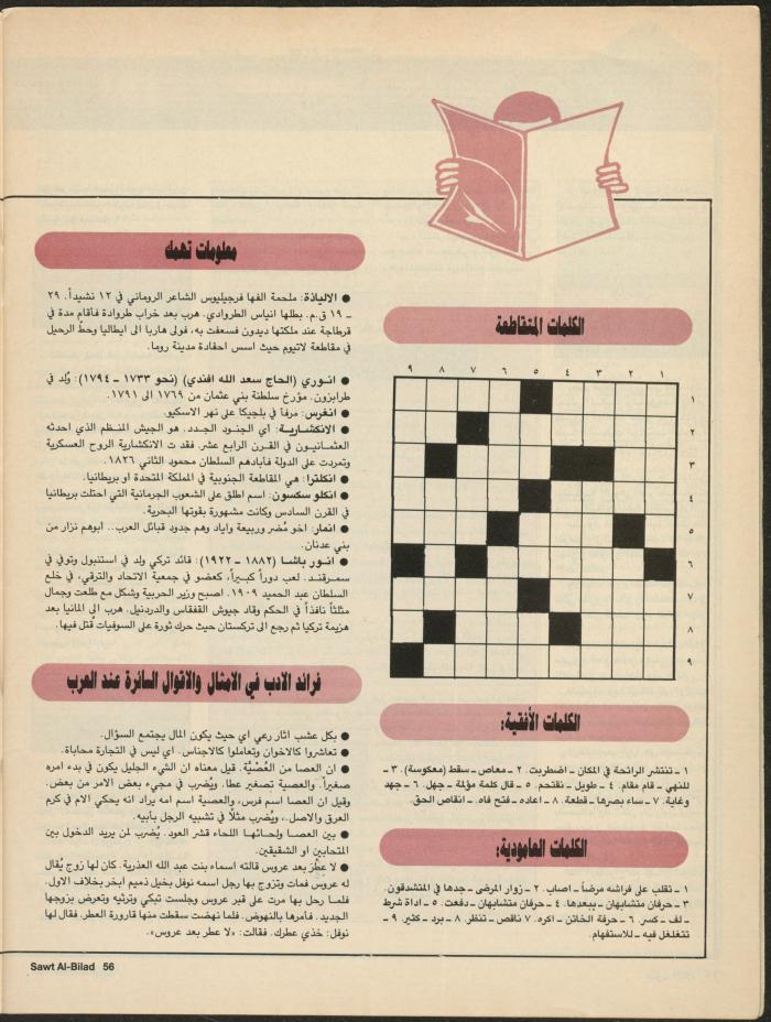 Issue 135 of Sawt al-Bilad Magazine, 1- 8 September 1987