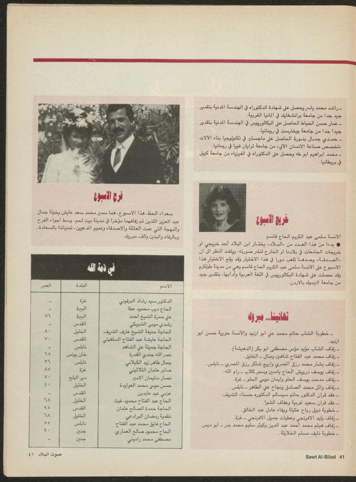 Issue 137 of Sawt al-Bilad Magazine, 15- 22 September 1987
