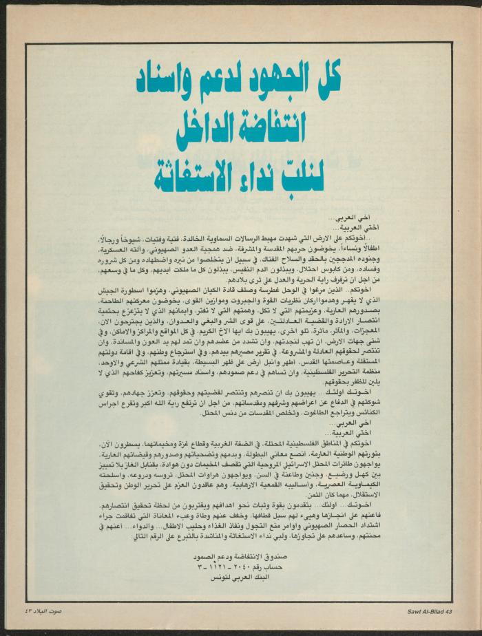 العدد 148 من مجلة صوت البلاد، 8-15 آذار 1988