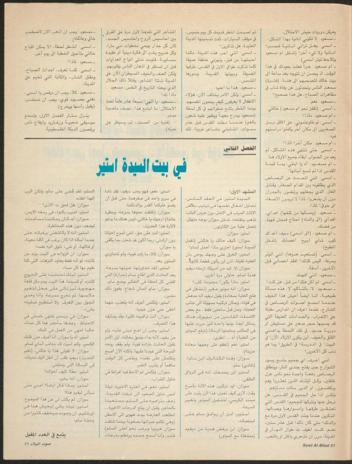 العدد 148 من مجلة صوت البلاد، 8-15 آذار 1988