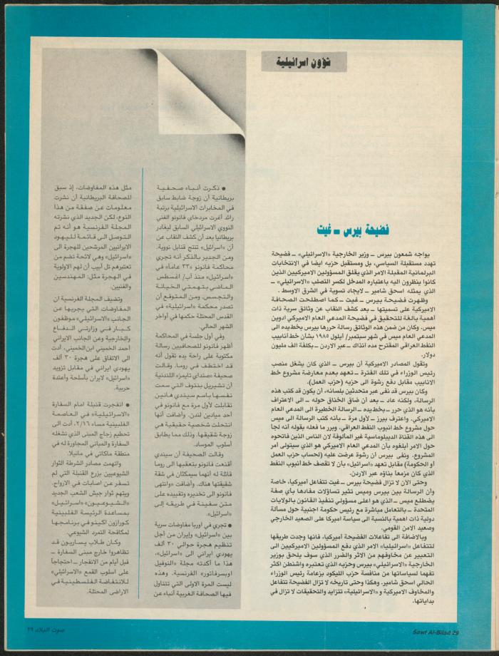 العدد 148 من مجلة صوت البلاد، 8-15 آذار 1988