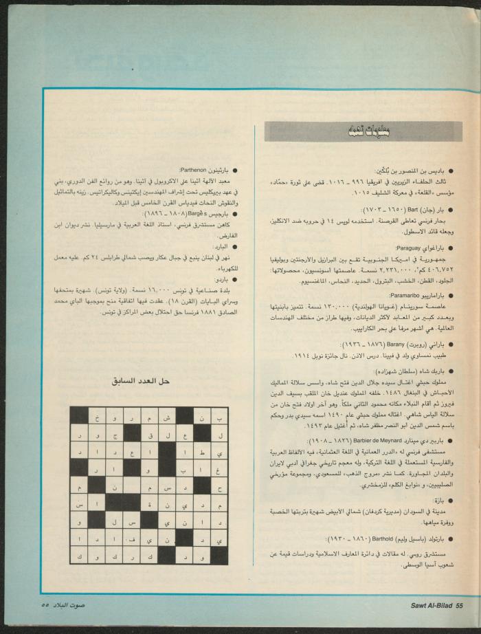 Issue 149 of Sawt al-Bilad Magazine, 15- 22 March 1988