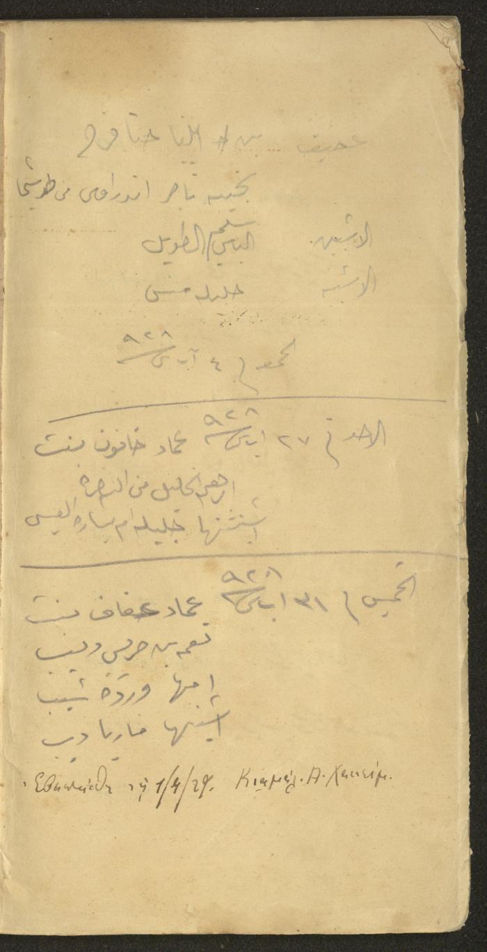دفتر شهادات معمودية صادر عن المجلس الملّي الوطني الأرثوذكسي، 1924-1929