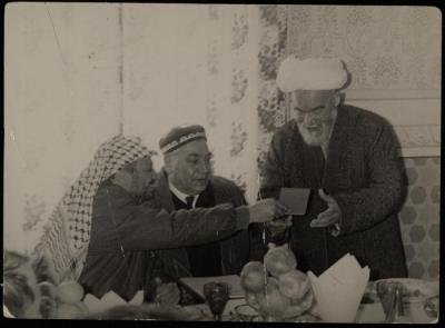 Yahya Hammoudeh along with Yasser Arafat and the Tashkent Mufti, Moscow, 1970- 1979 