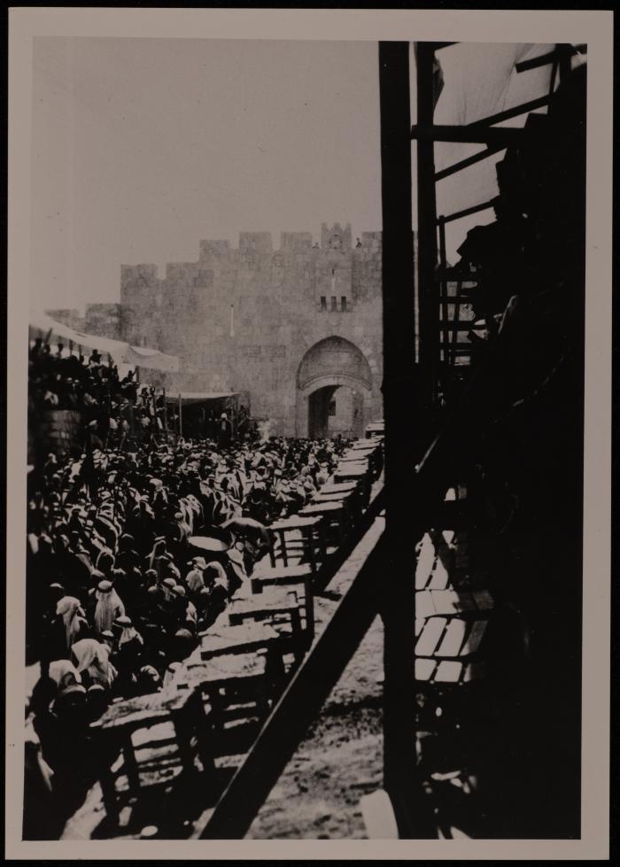 A Palestinian Demonstration Passing through Bab Al-Asbat, Jerusalem, 1920- 1929