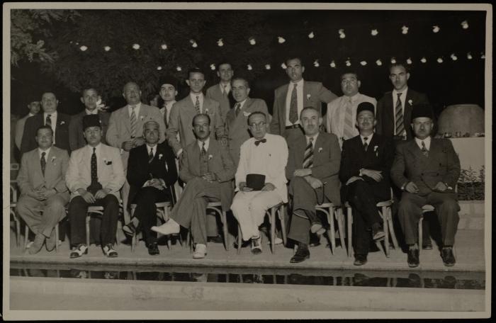  يحيى حمودة خلال في مؤتمر المحامين العرب، دمشق، 1945