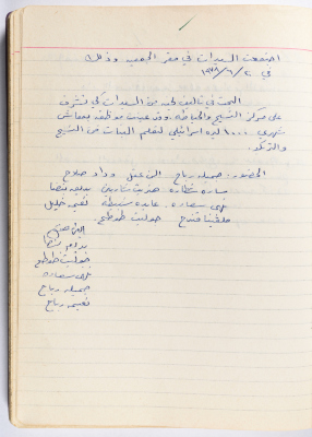 محضر جلسة للهيئة الإدارية في جمعية الاتحاد النسائي العربي -  رام الله
