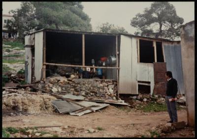 A Tin-Sheet Hut in Ein Hawd al-Jadida, 1980- 1989