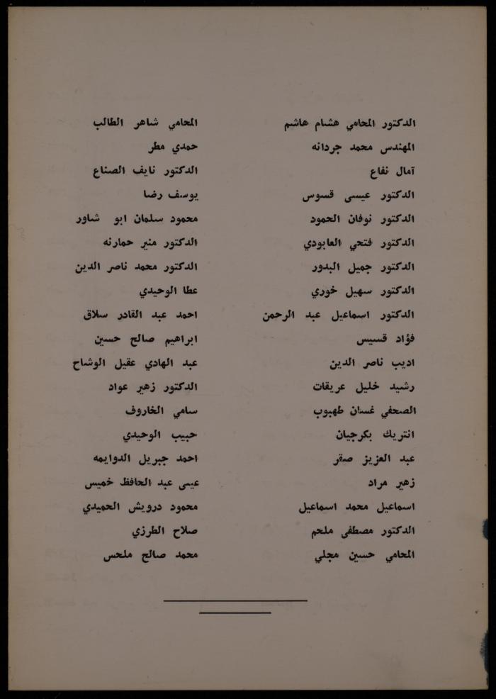 An Invitation from the Doctors Syndicate to Yahya Hammoudeh, Amman, March 1976