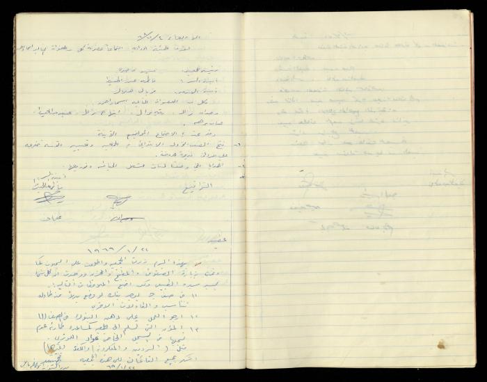 Minutes of the Meetings of al-Murabitat Charitable Society, Qalqilya, 1965-1970