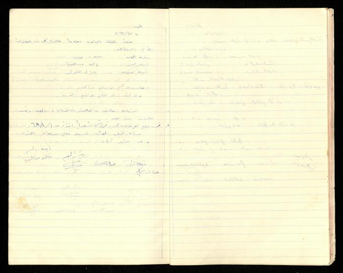 Minutes of the Meetings of al-Murabitat Charitable Society, Qalqilya, 1965-1970