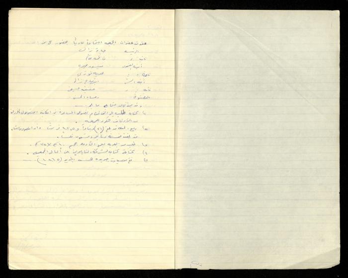Minutes of the Meetings of al-Murabitat Charitable Society, Qalqilya, 1965-1970