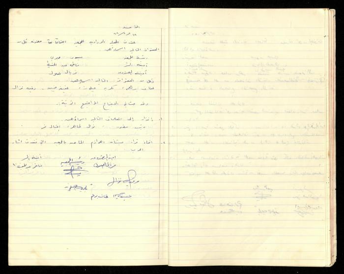 Minutes of the Meetings of al-Murabitat Charitable Society, Qalqilya, 1965-1970