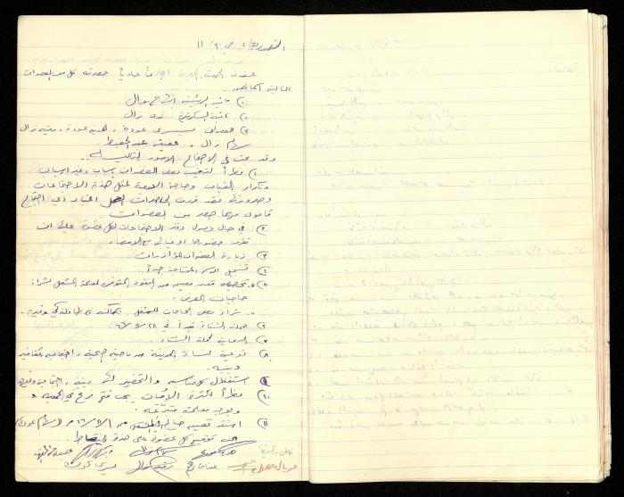Minutes of the Meetings of al-Murabitat Charitable Society, Qalqilya, 1965-1970