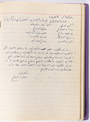 محضر جلسة للهيئة الإدارية في جمعية الاتحاد النسائي العربي -  رام الله