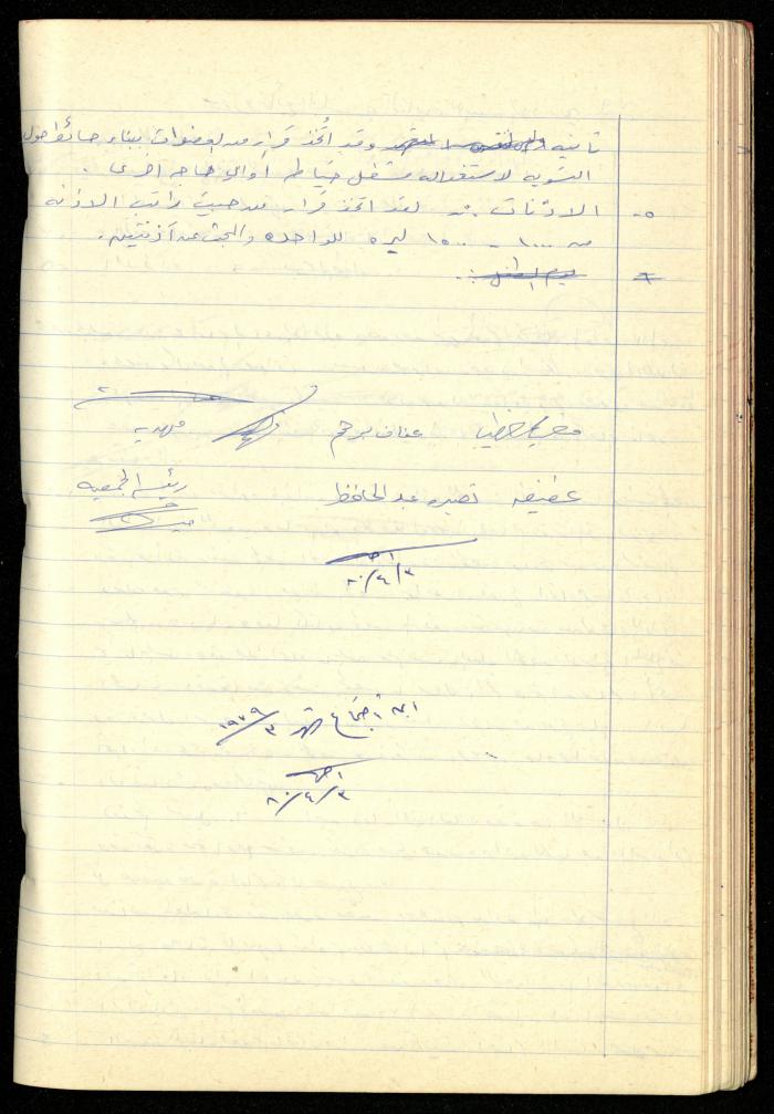 A Meetings' Record of the Administrative and General Bodies of al-Murabitat Charitable Society, Qalqilya, 1974-1980