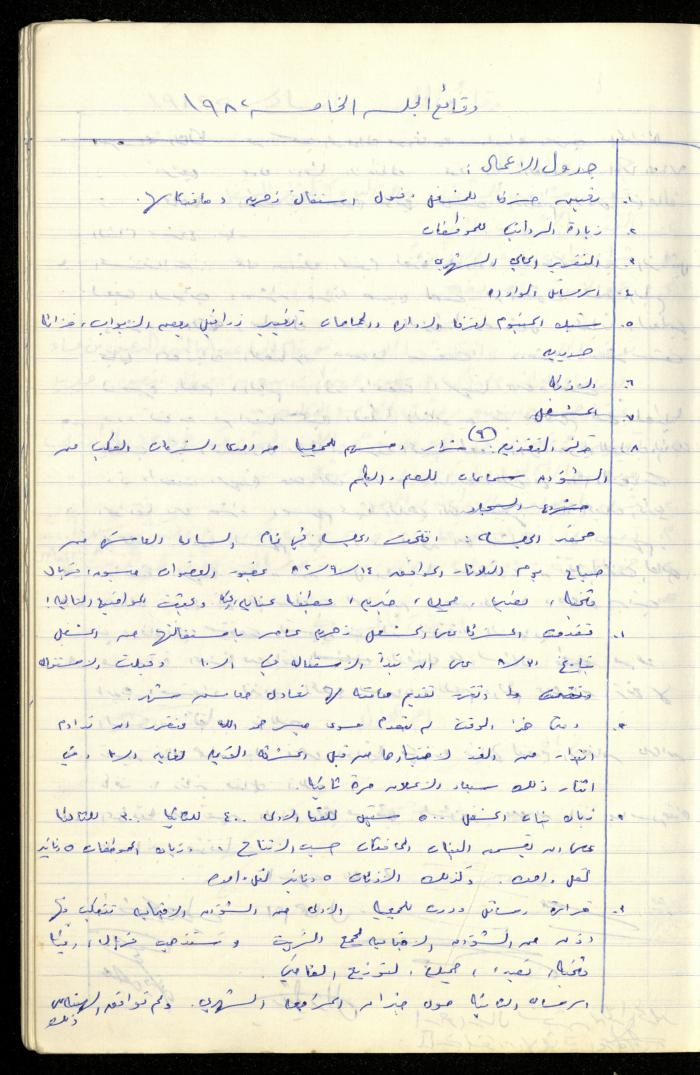 A Record of the Meetings of the al-Murabitat Charitable Society Administrative Committee, Qalqilya, 1982-1990