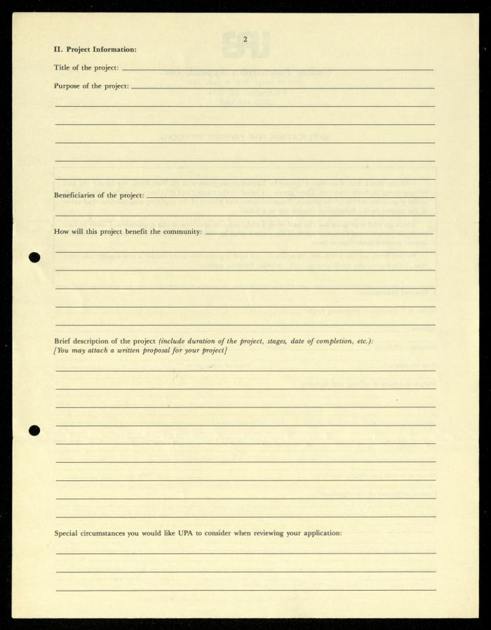 The File of the United Palestinian Appeal, al-Murabitat Charitable Society, 1989-1990