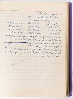 محضر جلسة للهيئة الإدارية في جمعية الاتحاد النسائي العربي -  رام الله