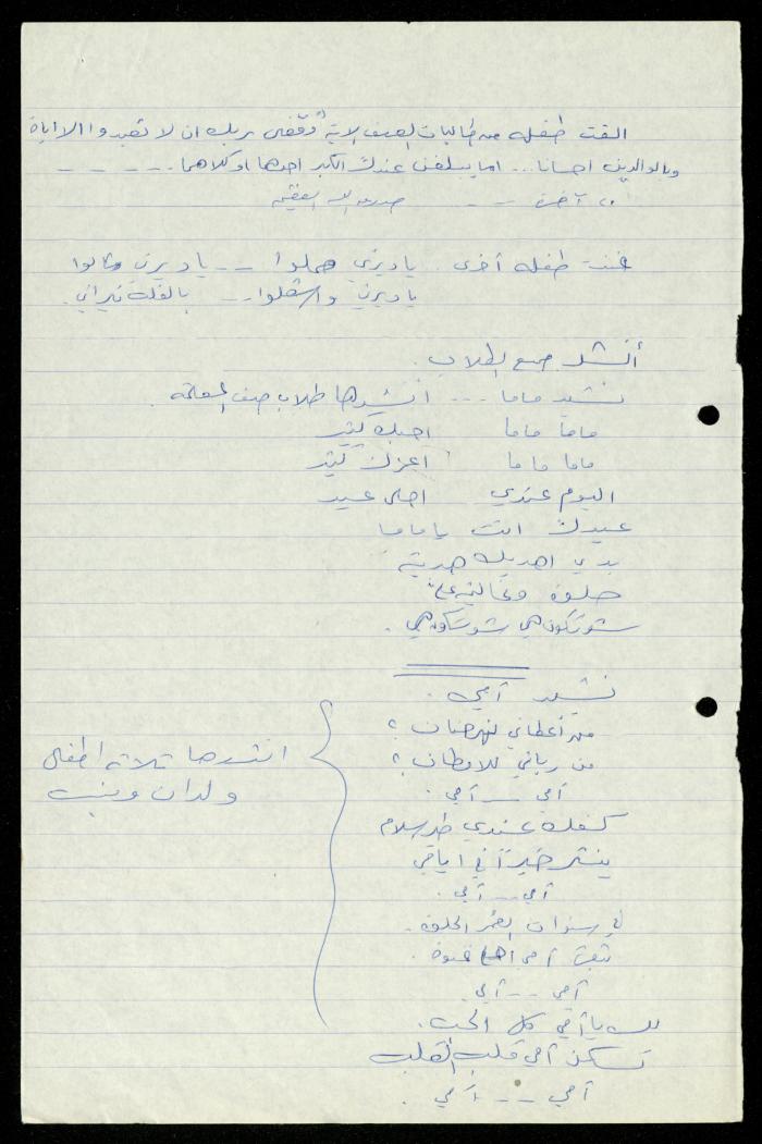 The Kindergarten Department File, al-Murabitat Charitable Society, Qalqilya, 1972-1986