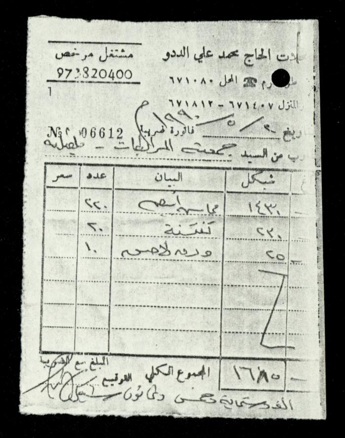 ملف فواتير وسندات قبض وموازنات جمعية المرابطات الخيرية، قلقيلية، 1988-1992