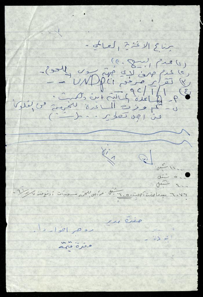ملف فواتير وسندات قبض وموازنات جمعية المرابطات الخيرية، قلقيلية، 1988-1992